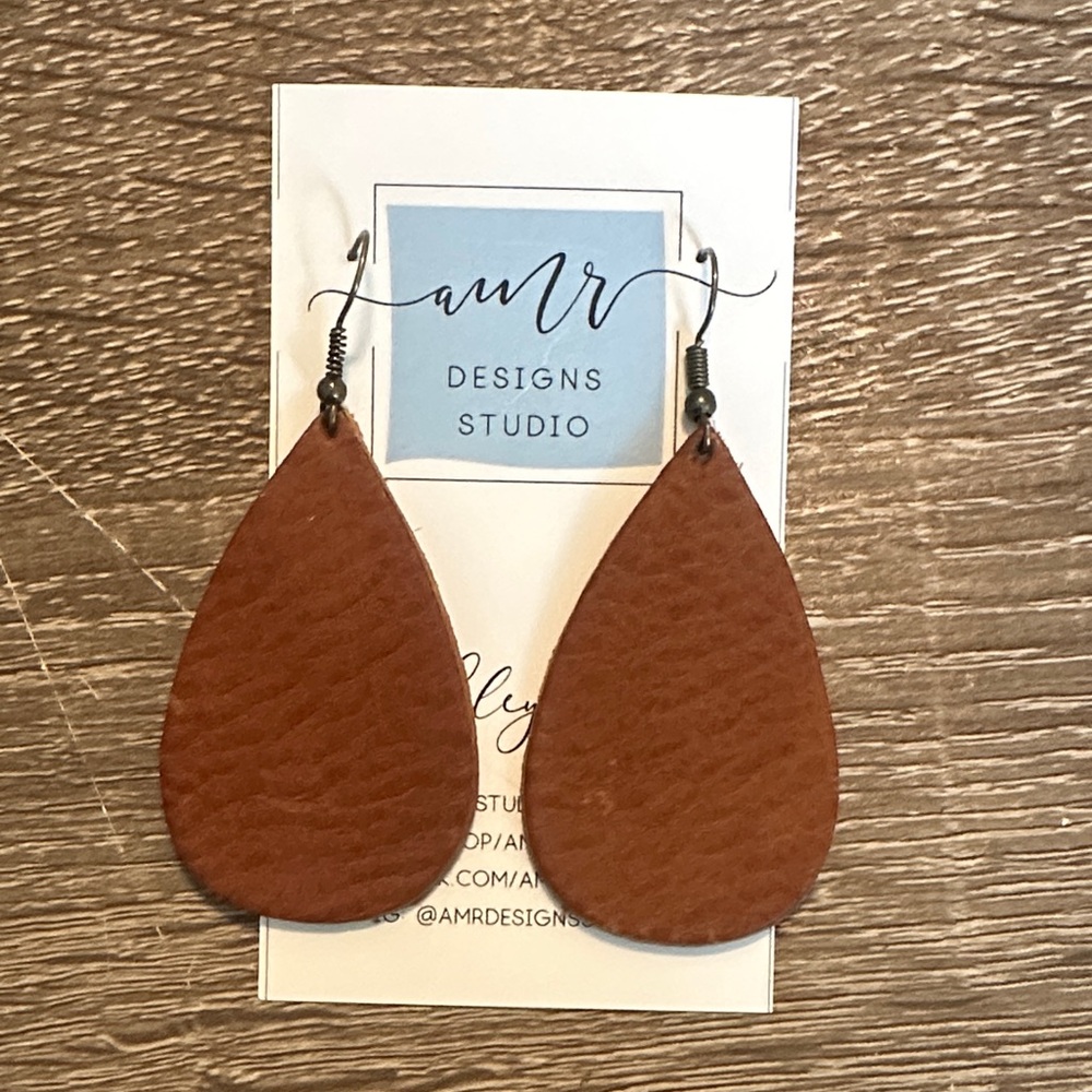 Brown Teardrop Earrings